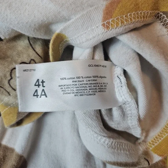 Turkey Carters Pajama Set 4t Thanksgiving - Picture 5 of 5